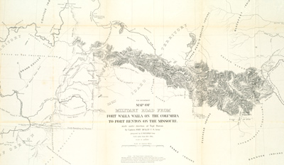 An 19th-century map of the Mullan Road