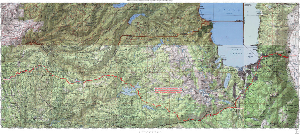 1850 Daggett Pass-Georgetown Trail Map