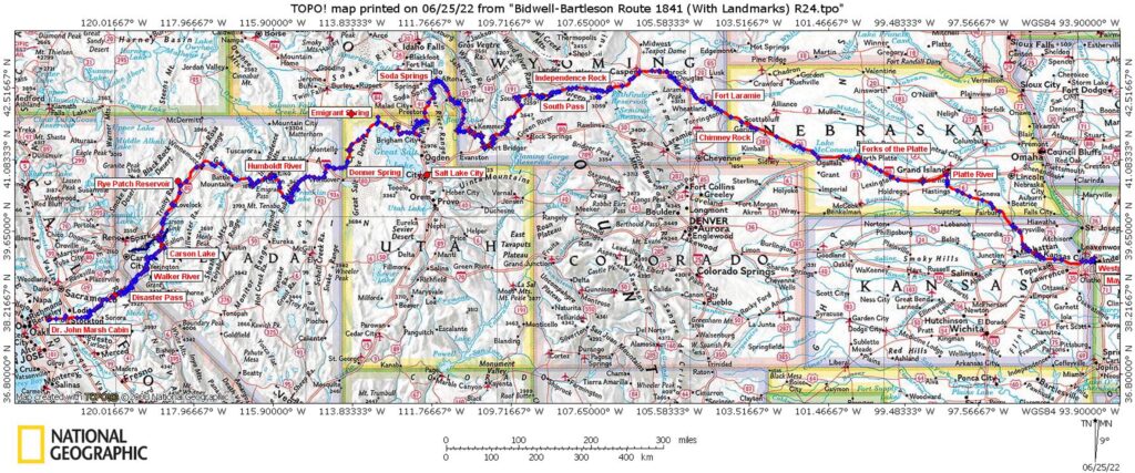 Bidwell-Bartleson Map Russell