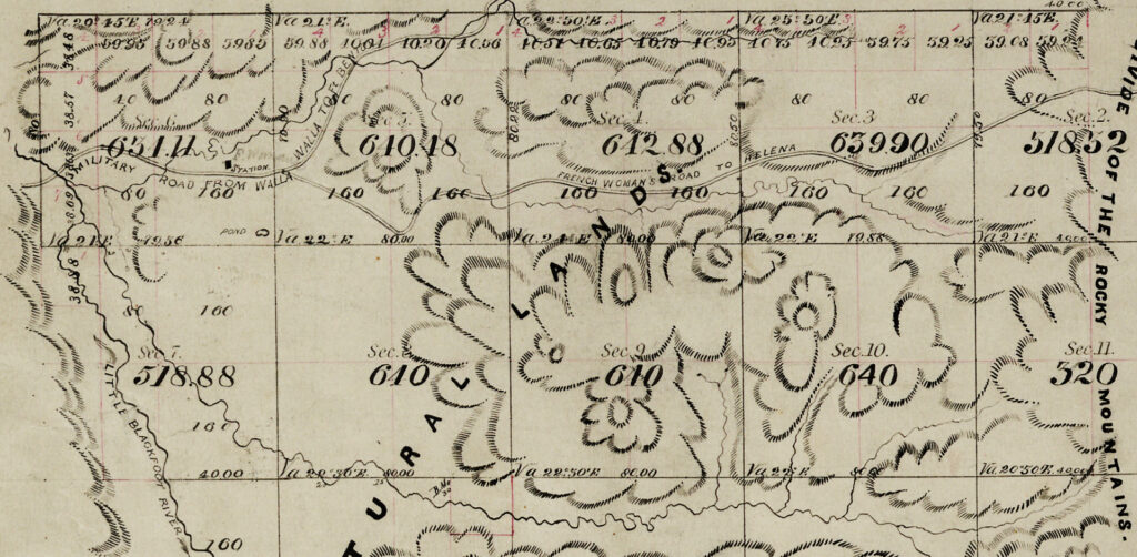 Frenchwoman's Road 1872 GLO Plat Map