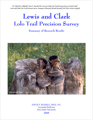 Lolo Trail Precision Survey 2026 cover